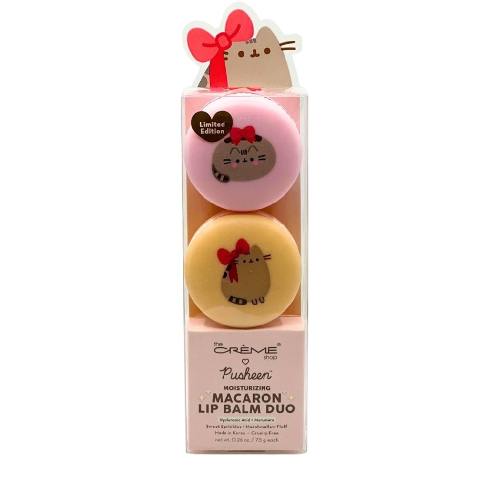 NWT the Crème Shop Pusheen macaron lip balm duo